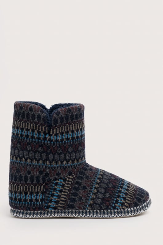 northaway men s fair isle fleece gefüttert slipper boots