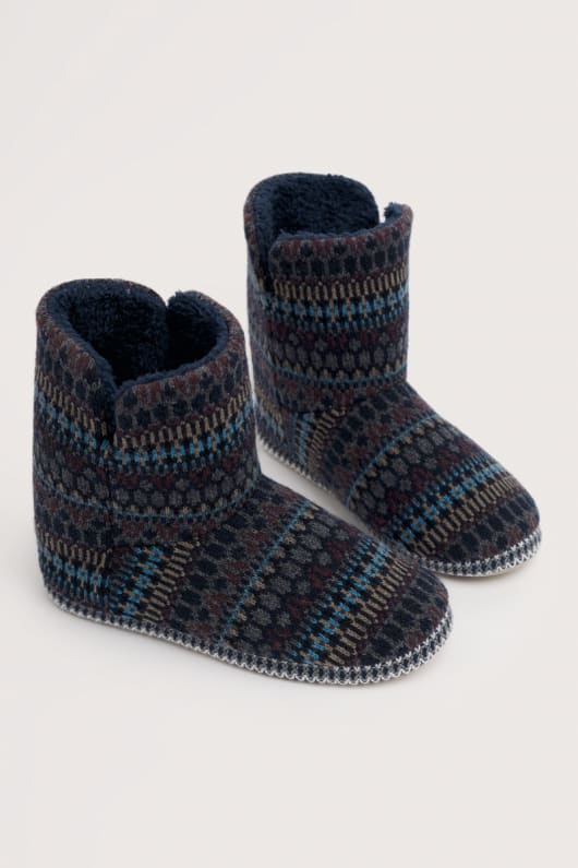 northaway men s fair isle fleece gefüttert slipper boots