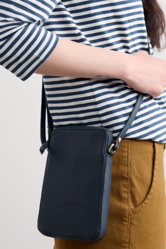 kenwyn reißverschluss-cross-body-leder-handy-tasche
