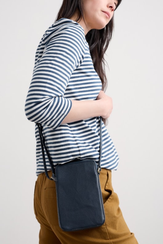 kenwyn reißverschluss-cross-body-leder-handy-tasche