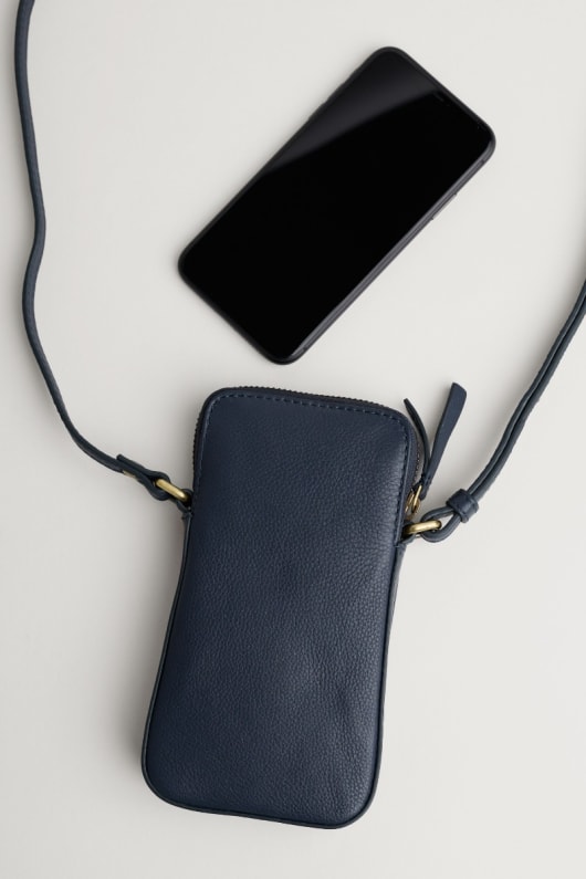 kenwyn reißverschluss-cross-body-leder-handy-tasche