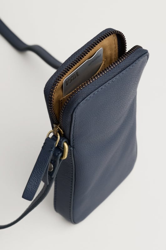kenwyn reißverschluss-cross-body-leder-handy-tasche
