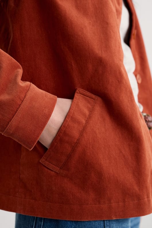 brightwork cut cord-jacke