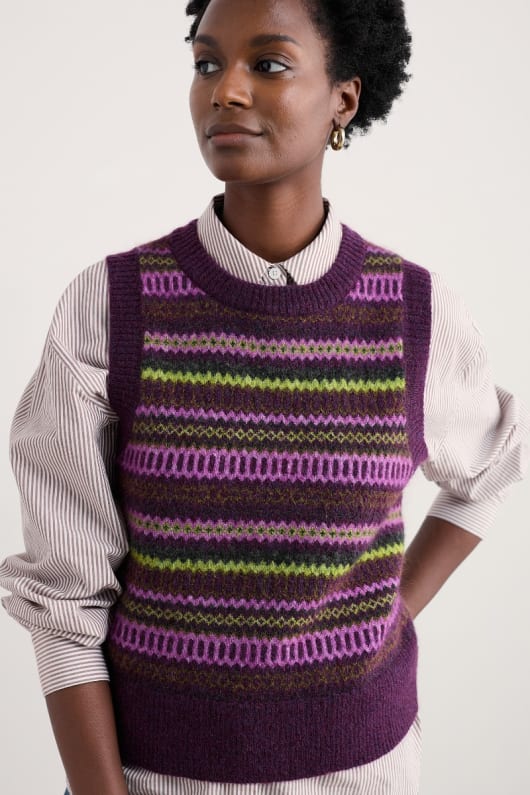 annik fair isle vest
