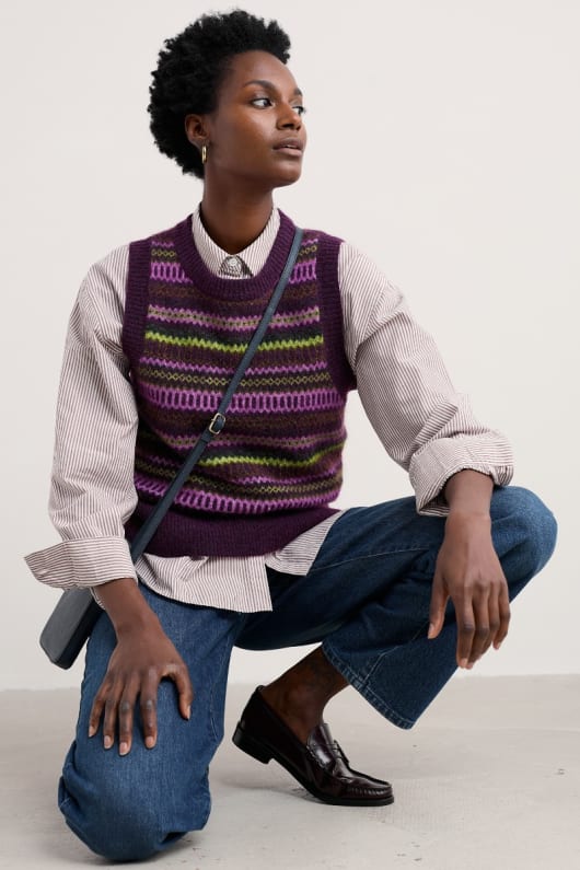 annik fair isle vest